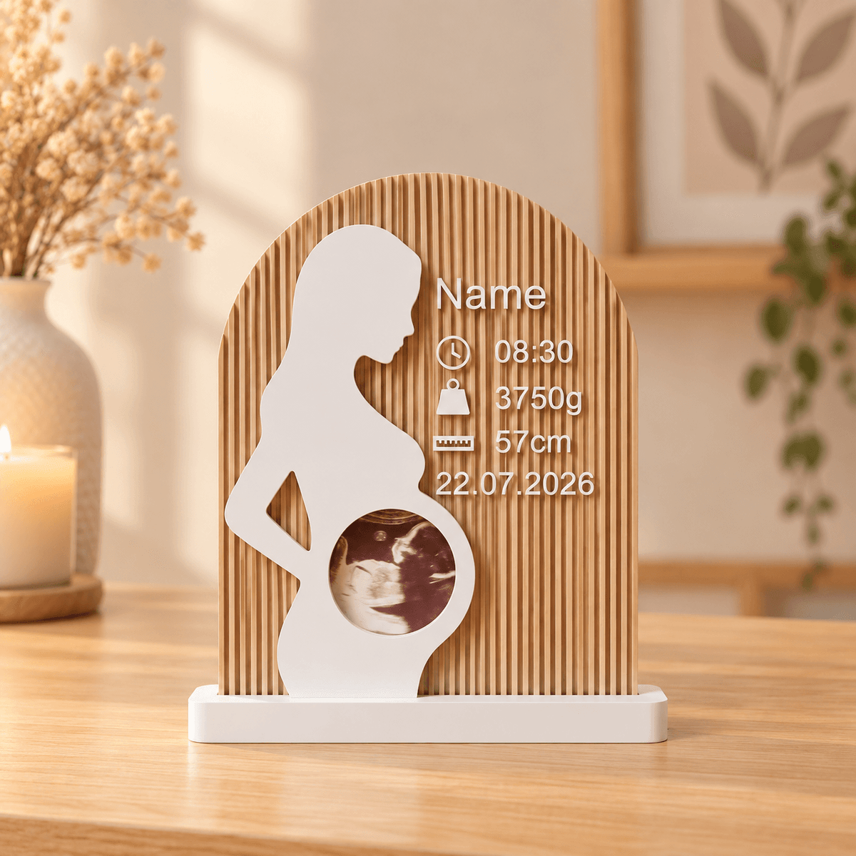 Pregnancy Silhouette Ultrasound Frame