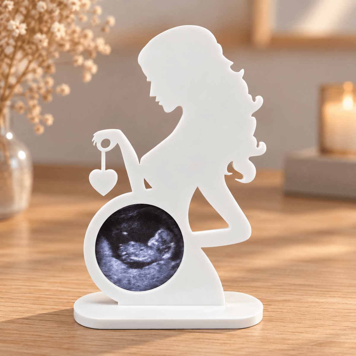 Personalized Mother and Baby Ultrasound Photo Keepsake