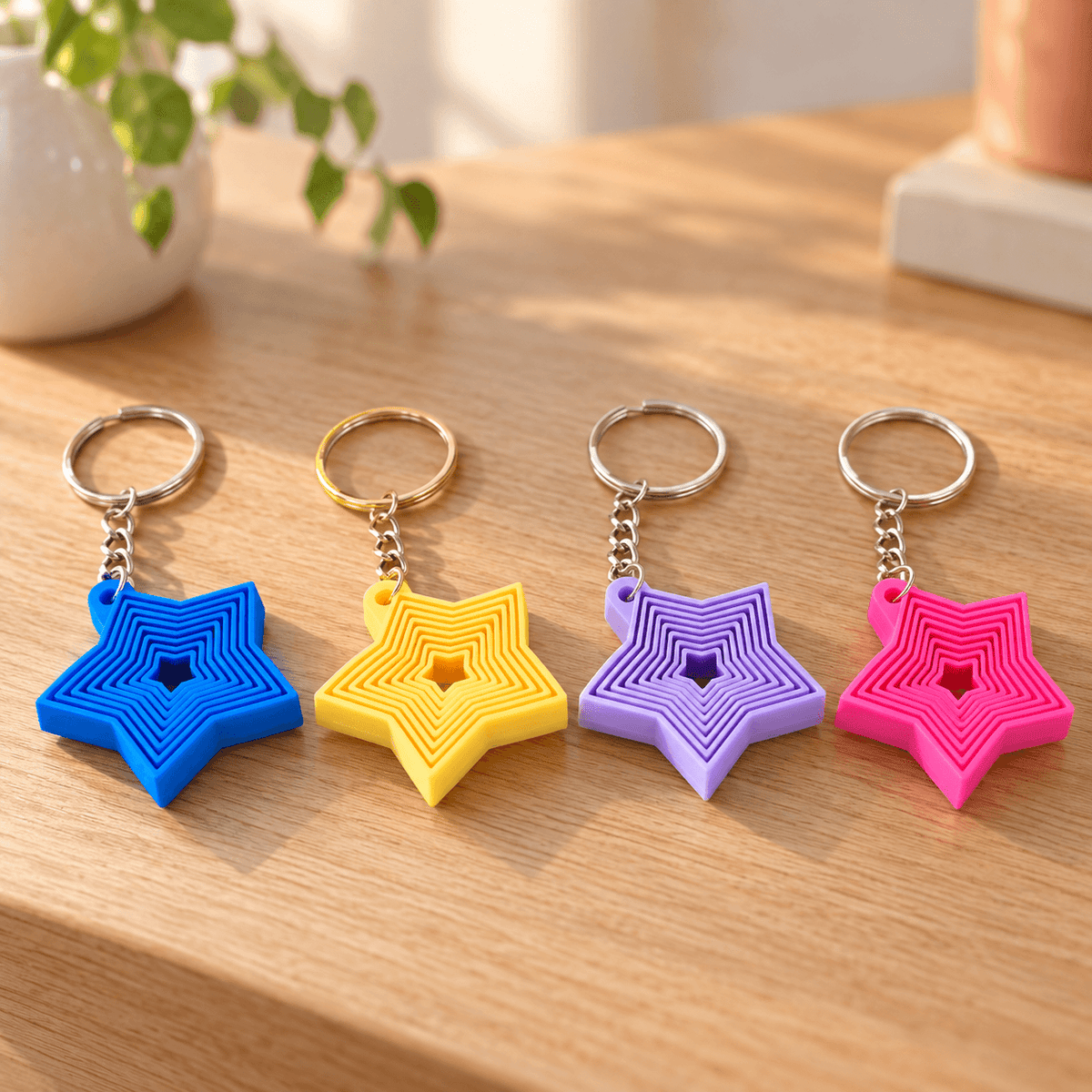 Star-Shaped Fidget Keychain