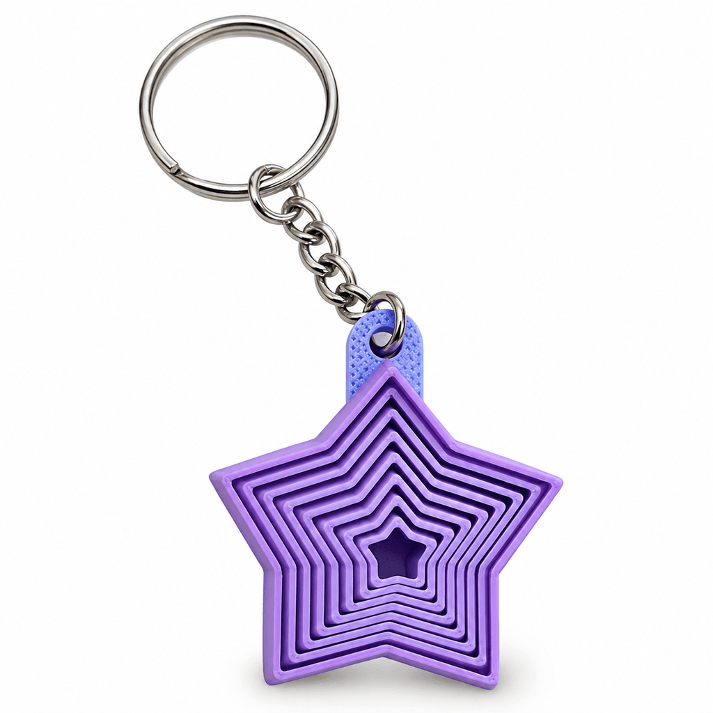 Star-Shaped Fidget Keychain