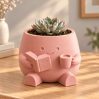 Cozy Reader Planter