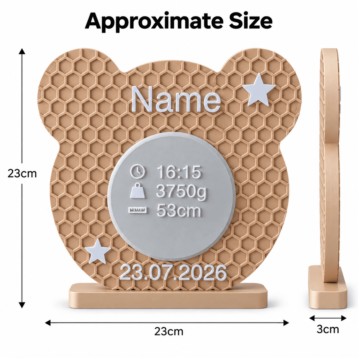 Bear Birth Stats Sign