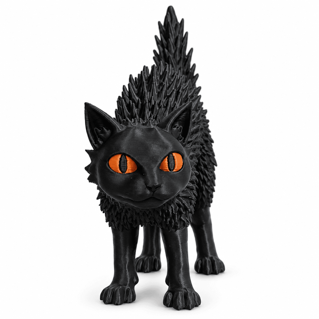 Frightened Black Cat