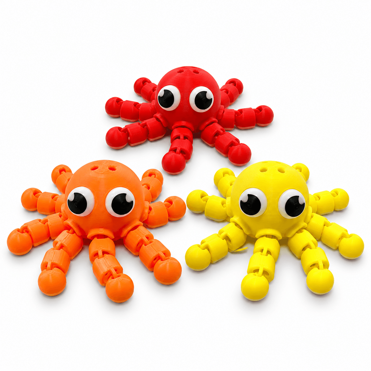 Articulated Flexy Octopus Keychain Fidget
