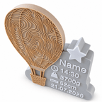 Personalized Hot Air Balloon Baby Birth Plaque