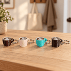Cute Coffee Lovers Keychain