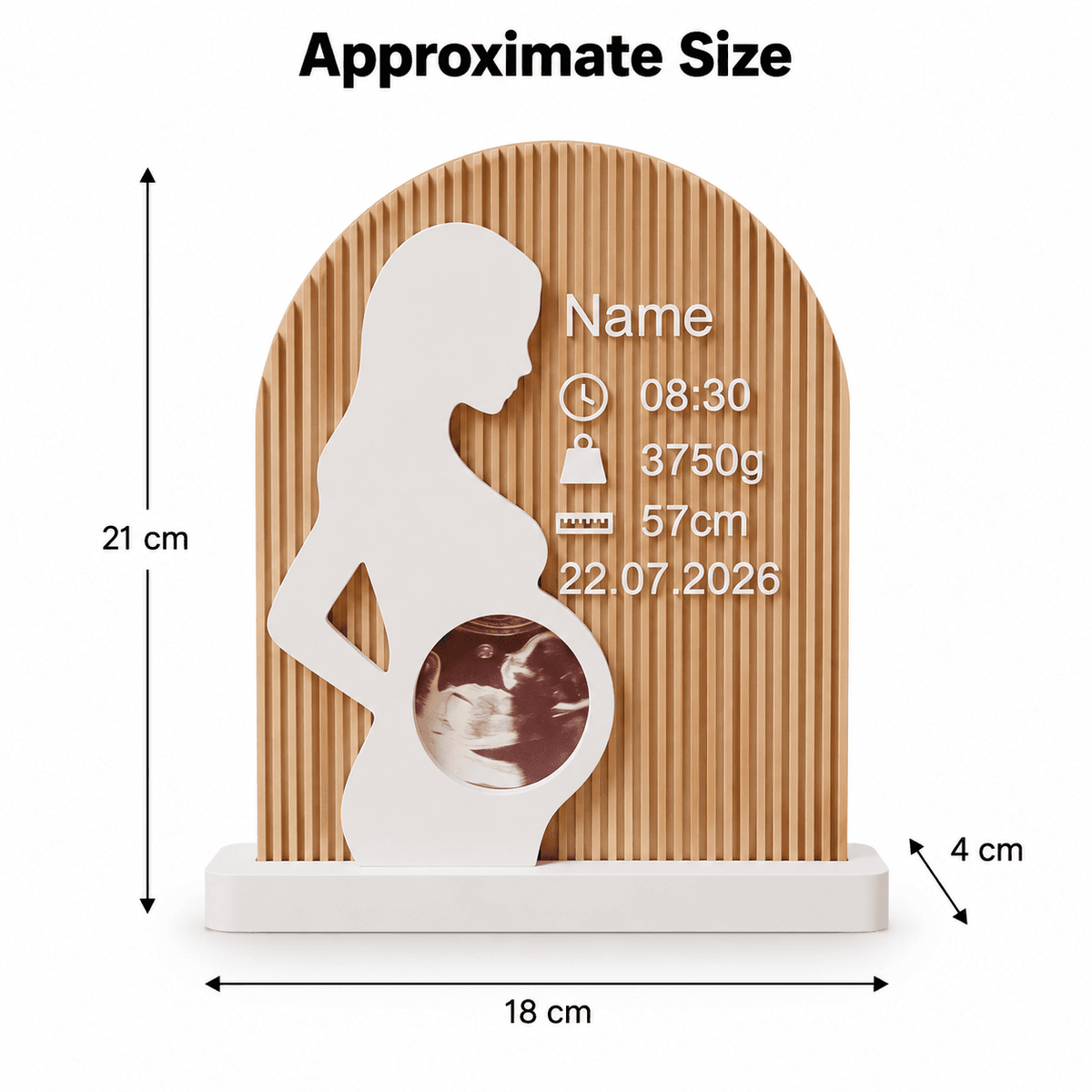 Pregnancy Silhouette Ultrasound Frame